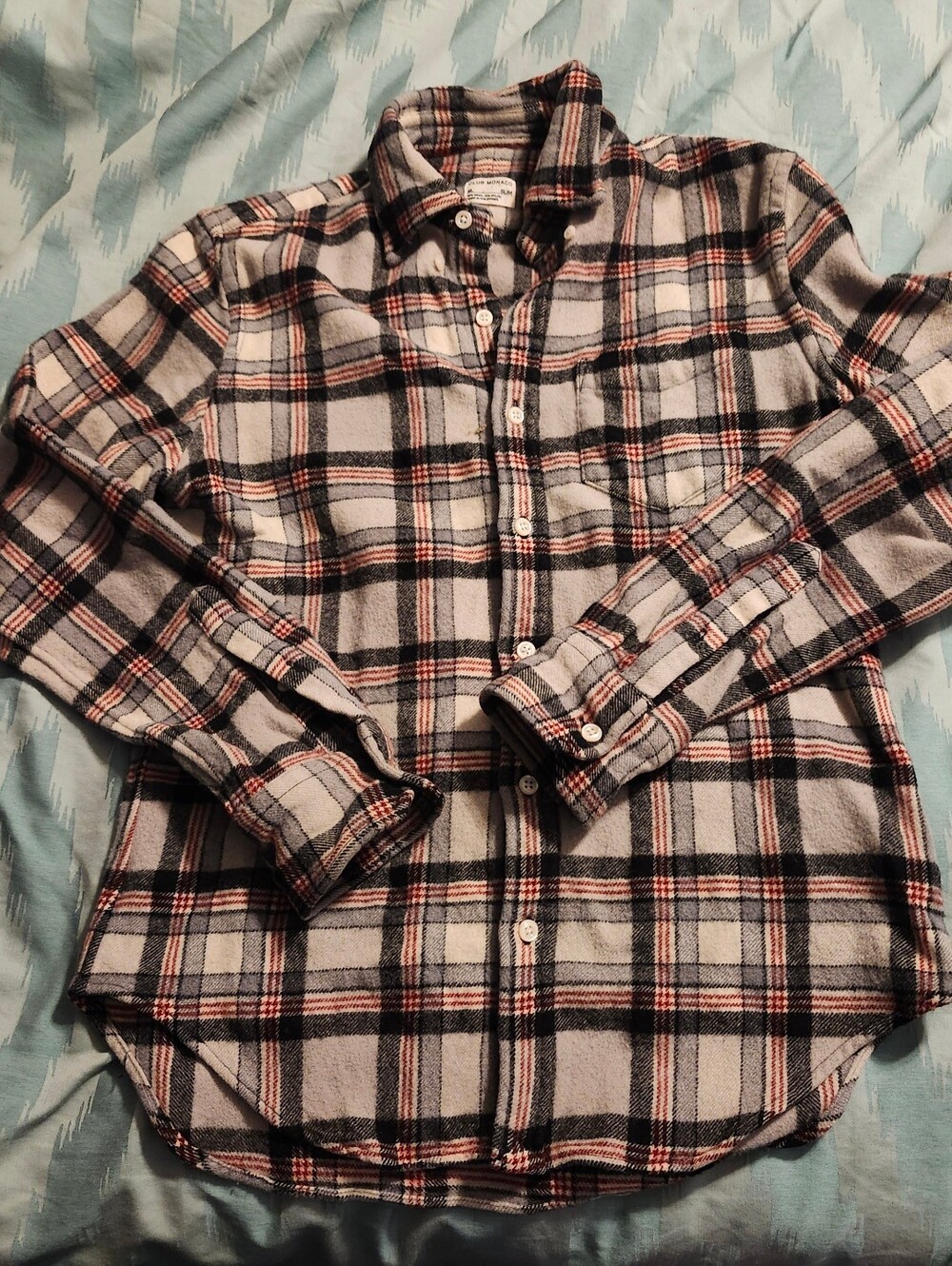 Vintage Cub Monaco Button Down Flannel Shirt‎ Men's Size Medium Rare.